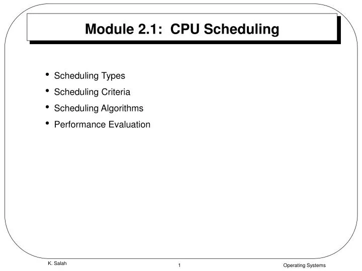 module 2 1 cpu scheduling