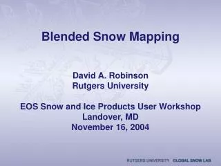 Blended Snow Mapping