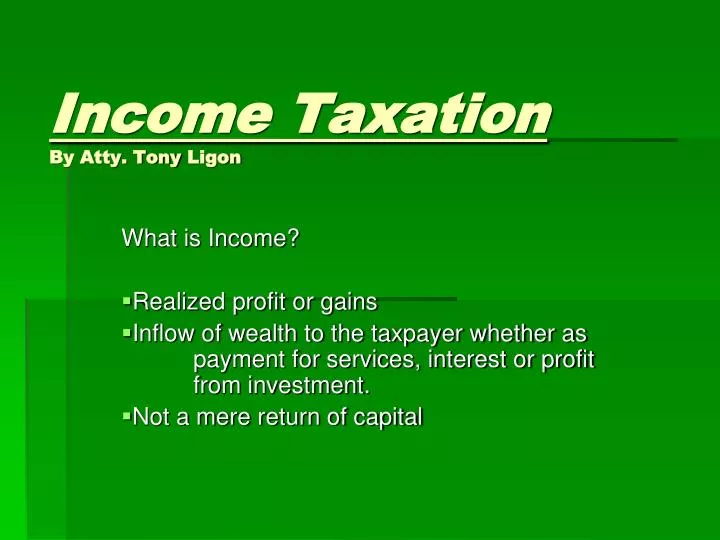 income taxation by atty tony ligon