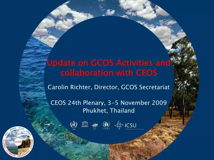 update on gcos activities and collaboration with ceos
