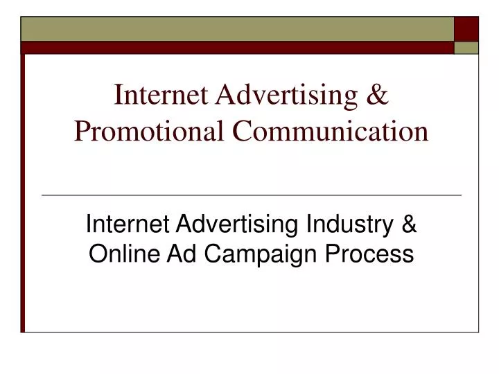 internet advertising promotional communication