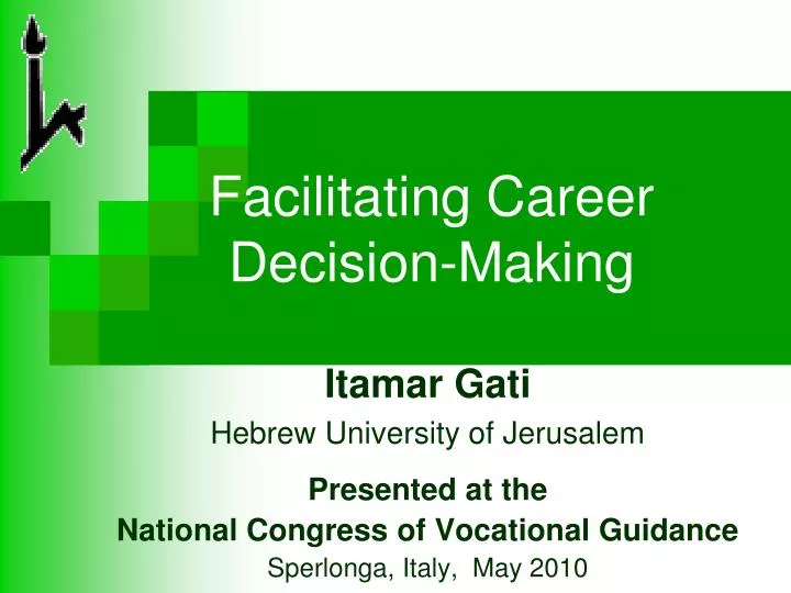 facilitating career decision making