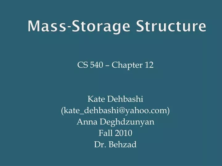 mass storage structure