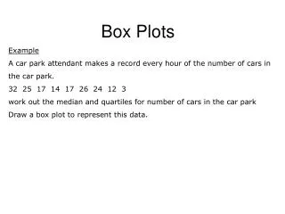 box plots