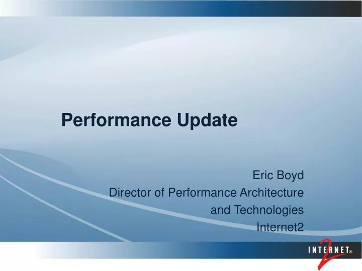 performance update