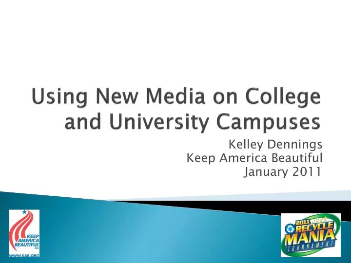 using new media on college and university campuses