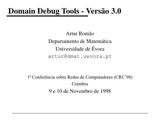 domain debug tools vers o 3 0