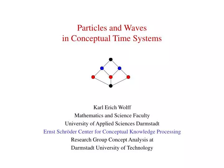 particles and waves in conceptual time systems