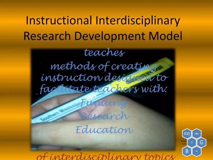 instructional interdisciplinary research development model