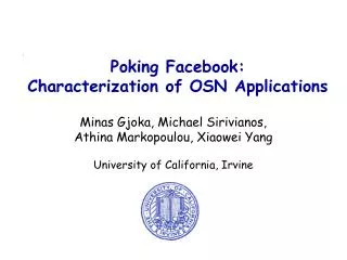 Poking Facebook: Characterization of OSN Applications