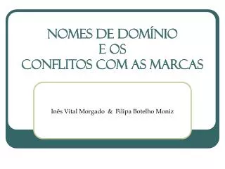 nomes de dom nio e os conflitos com as marcas
