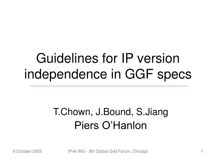 guidelines for ip version independence in ggf specs