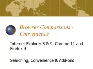 Browser Comparisons - Convenience