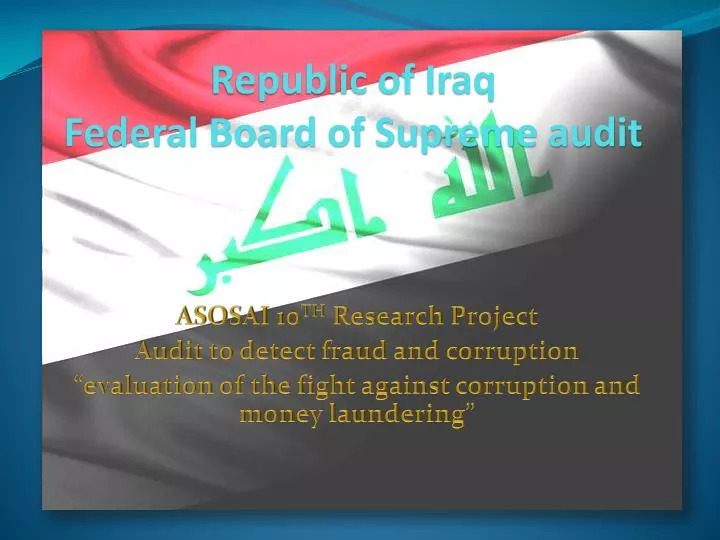 republic of iraq federal board of supreme audit