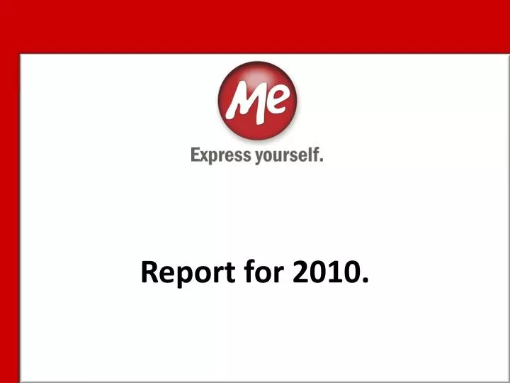 report for 2010