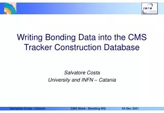 Writing Bonding Data into the CMS Tracker Construction Database
