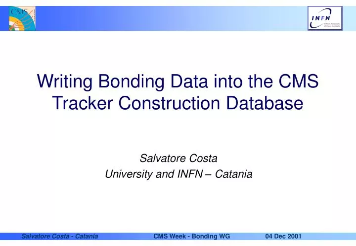 writing bonding data into the cms tracker construction database