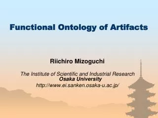 Functional Ontology of Artifacts