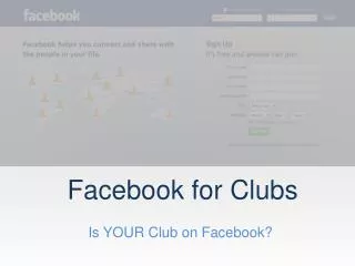 Is YOUR Club on Facebook?