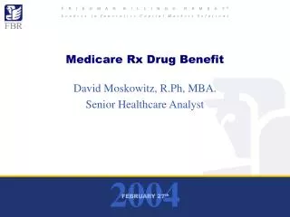 Medicare Rx Drug Benefit