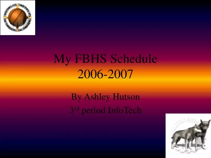 my fbhs schedule 2006 2007