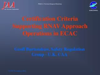 Certification Criteria Supporting RNAV Approach Operations in ECAC