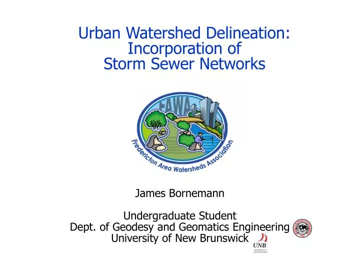 urban watershed delineation incorporation of storm sewer networks