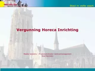vergunning horeca inrichting