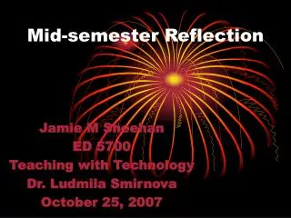 Mid-semester Reflection