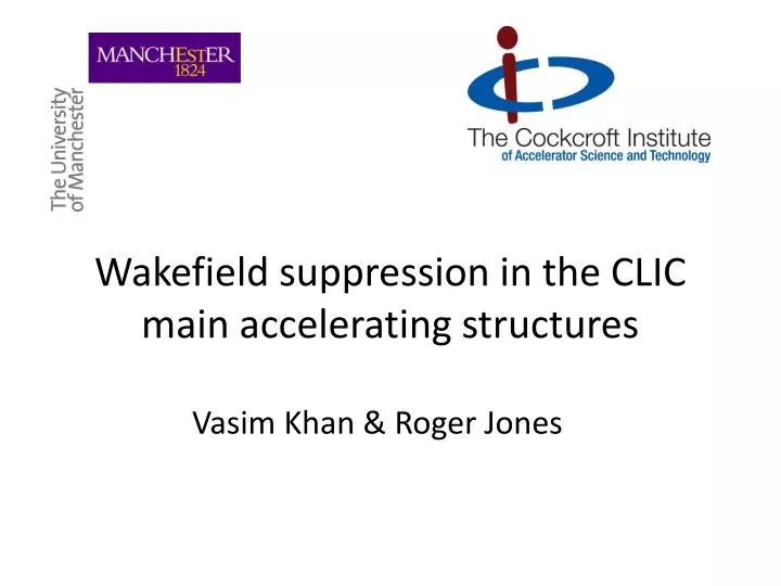 wakefield suppression in the clic main accelerating structures