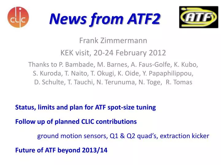 news from atf2