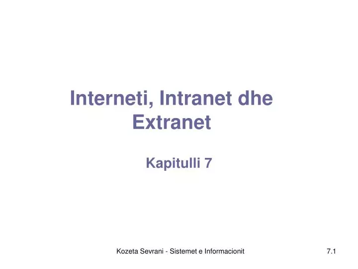 interneti intranet dhe extranet