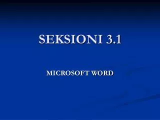 seksioni 3 1