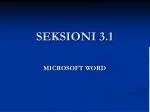SEKSIONI 3.1 - slide 1