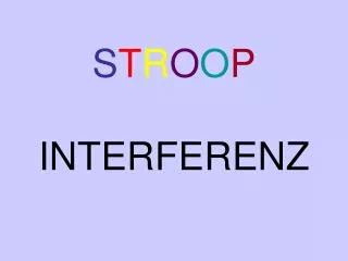s t r o o p interferenz