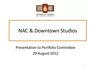 NAC &amp; Downtown Studios