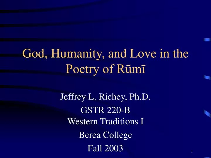 god humanity and love in the poetry of r m