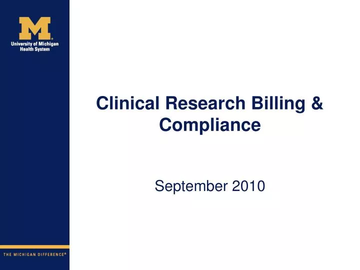 clinical research billing compliance
