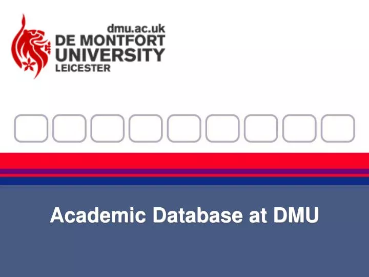 academic database at dmu