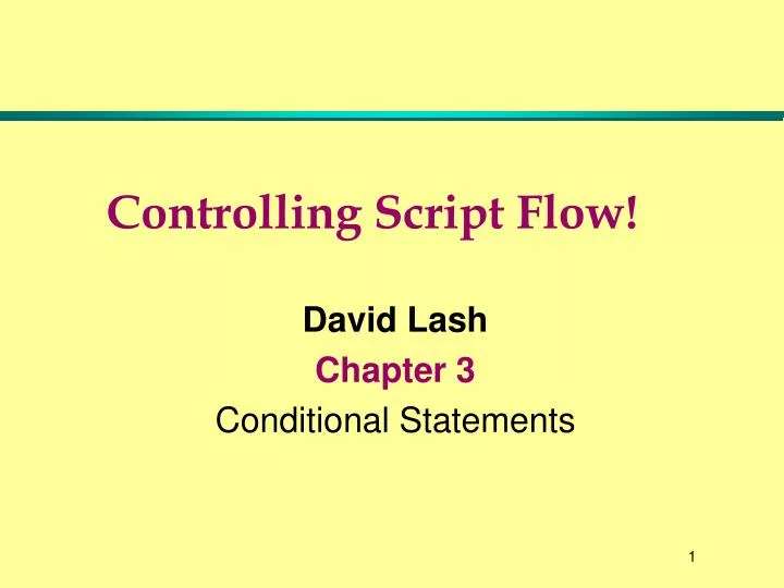 controlling script flow