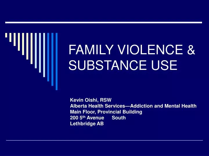 family violence substance use