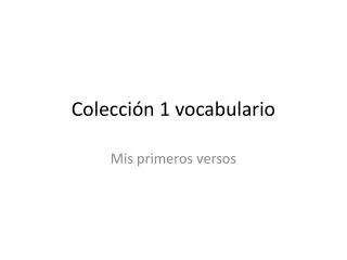 colecci n 1 vocabulario