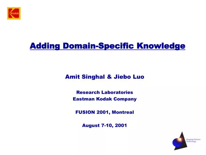 adding domain specific knowledge