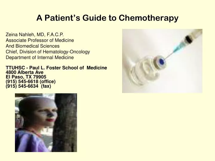 a patient s guide to chemotherapy