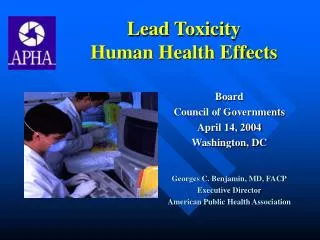 Lead Toxicity Human Health Effects