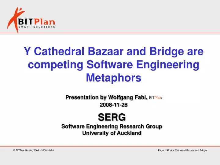 y cathedral bazaar and bridge are competing software engineering metaphors