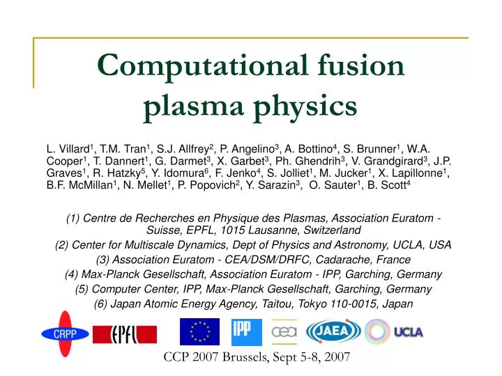 computational fusion plasma physics