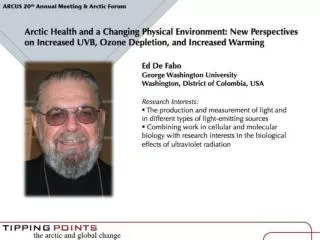 Edward C. De Fabo, PhD Department of Environmental &amp; Occupational Health