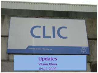 Updates Vasim Khan 04.11.2009