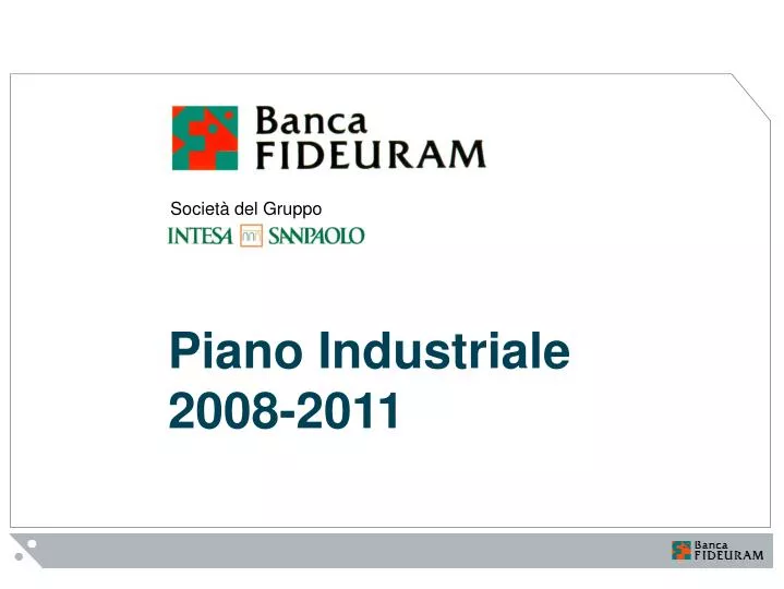 piano industriale 2008 2011